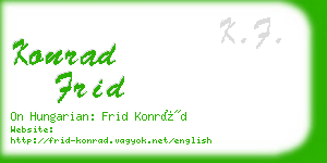 konrad frid business card